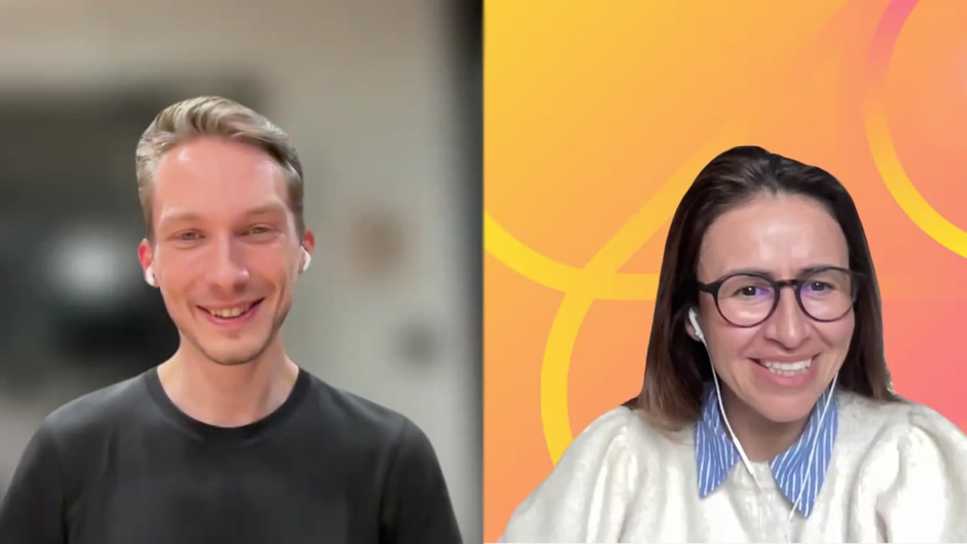 Diana Kazaniecki and Janis Freimann during the podcast recording call